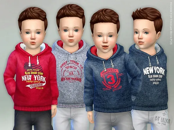 Mix Hoodie for Toddler Boys P05 by thesimsresource - The Sims 4 Custom Content