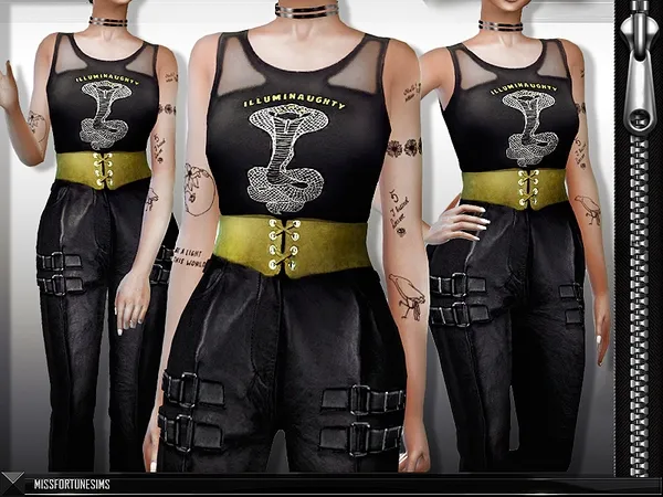 Alpha MFS Ivy Jumpsuit - The Sims 4 Custom Content