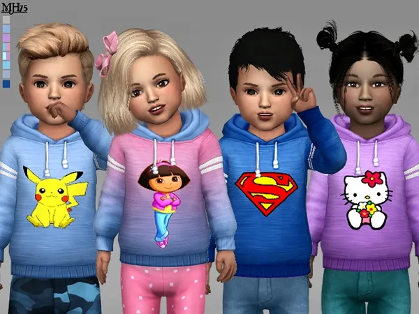 Alpha S4 Cuteness Toddler Tops - The Sims 4 Custom Content