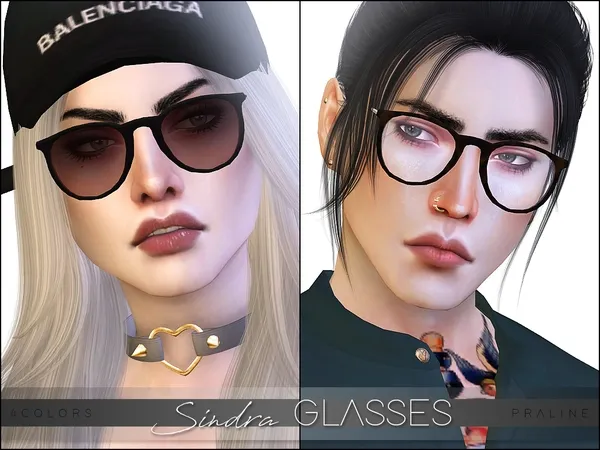 Mix Sindra Glasses by thesimsresource - The Sims 4 Custom Content