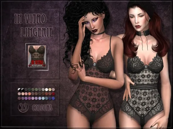 Alpha In Vitro Lingerie by thesimsresource - The Sims 4 Custom Content