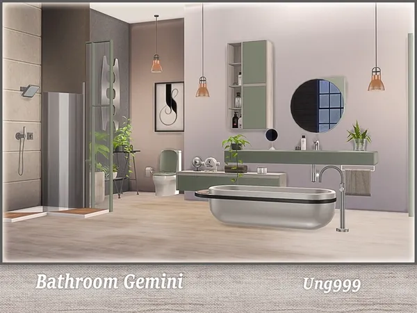 Alpha Bathroom Gemini by thesimsresource - The Sims 4 Custom Content