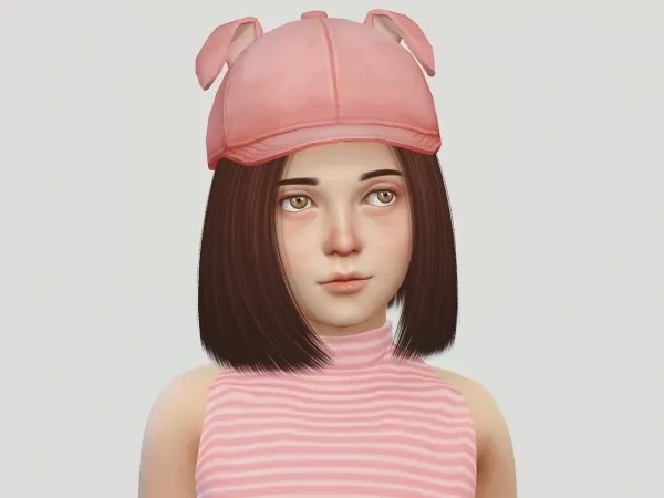 Alpha Dog Ears Cap Kids by simiracle - The Sims 4 Custom Content