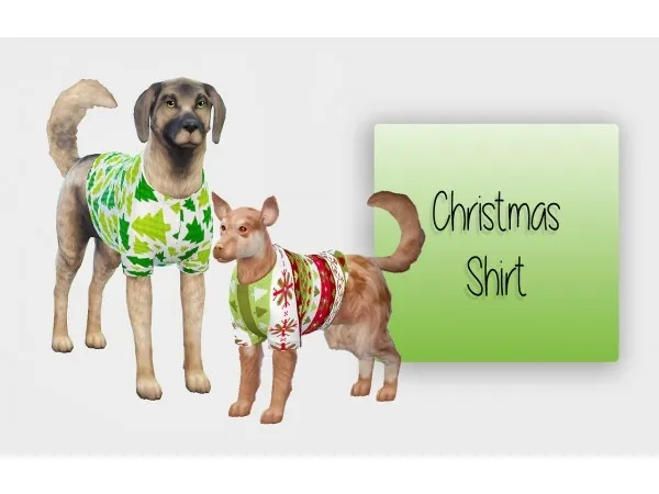 Alpha Christmas Shirt For Your Dogs by simsfinds - The Sims 4 Custom Content