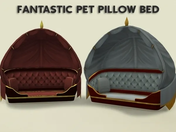 Maxis Match FANTASTIC PET PILLOW BED by redheadsims - The Sims 4 Custom Content