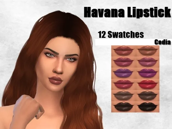 Alpha Havana Lipstick - The Sims 4 Custom Content