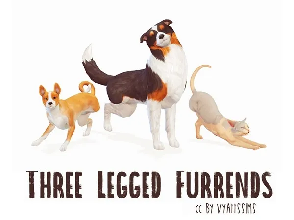 Alpha THREE LEGGED FURRENDS (HIND LEG VERSION) by simsfinds - The Sims 4 Custom Content