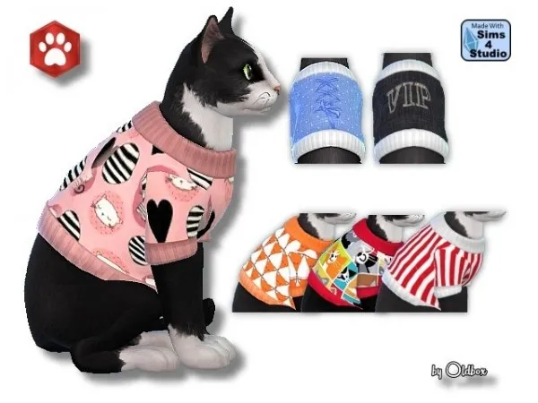 Maxis Match Pullover für Katzen by simsfinds - The Sims 4 Custom Content