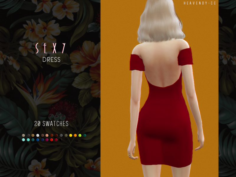 Heavendy-cc] Sexy Dress - Sims 4 CC - SimsFinds
