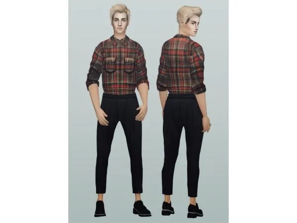 Style Plaid Outfit neillan by simsfinds - The Sims 2 Custom Content