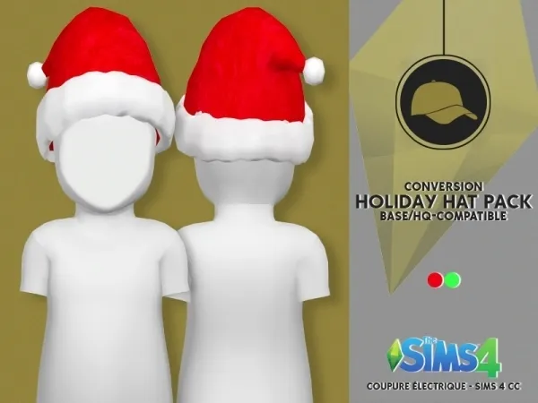 Alpha HOLIDAY HAT PACK by redheadsims - The Sims 4 Custom Content