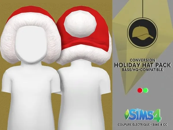 Alpha HOLIDAY HAT PACK 2 by simsfinds - The Sims 4 Custom Content