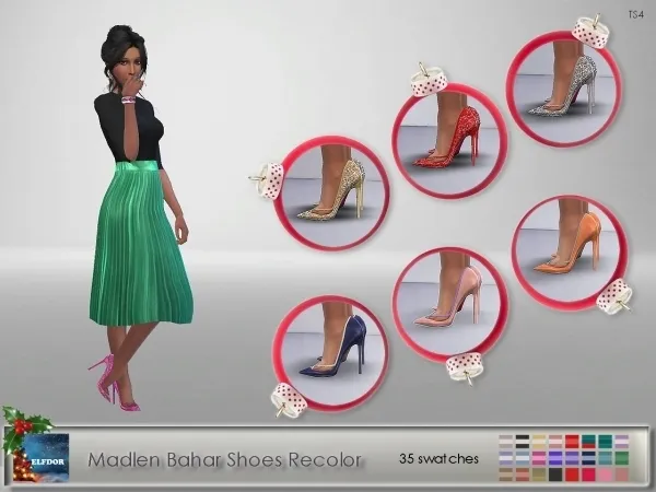 Maxis Match Madlen Bahar Shoes Recolor by elfdor - The Sims 4 Custom Content