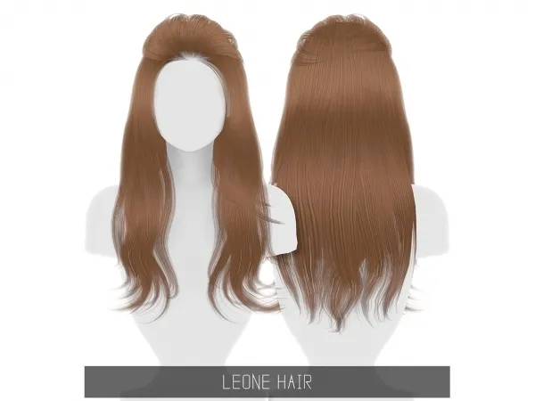 Alpha LEONE HAIR by simsfinds - The Sims 4 Custom Content