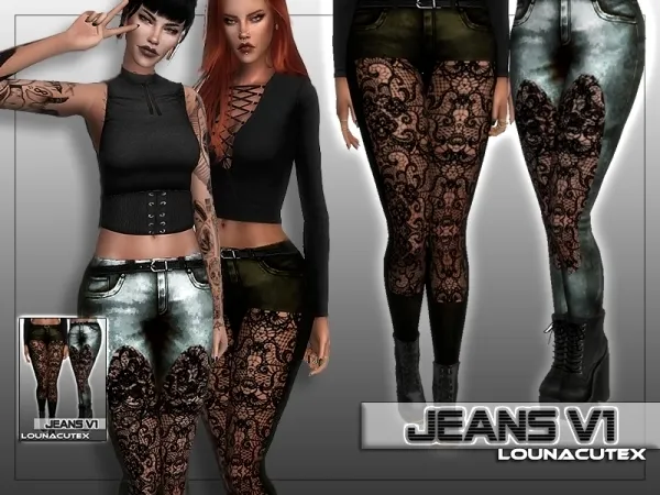 Alpha Jeans V1 Lounacutex - The Sims 4 Custom Content