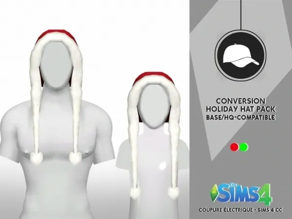 Alpha HOLIDAY HAT PACK ADULT by redheadsims - The Sims 4 Custom Content