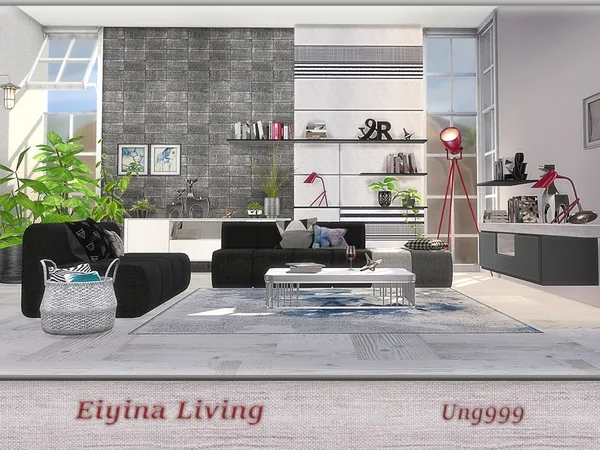 Alpha Eiyina Living PtI by thesimsresource - The Sims 4 Custom Content