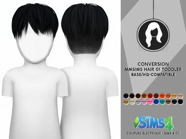 Alpha MMSIMS MF HAIR 01 FOR TODDLER by redheadsims - The Sims 4 Custom Content