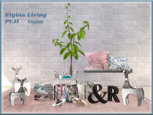 Alpha Eiyina Living PtII by thesimsresource - The Sims 4 Custom Content