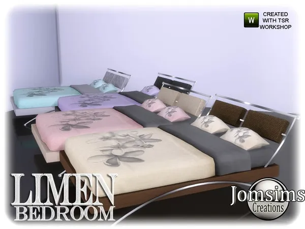 limen bed by thesimsresource - The Sims 4 Custom Content