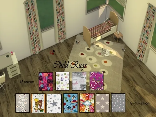 Alpha Child Rugs by alixdekostube - The Sims 4 Custom Content