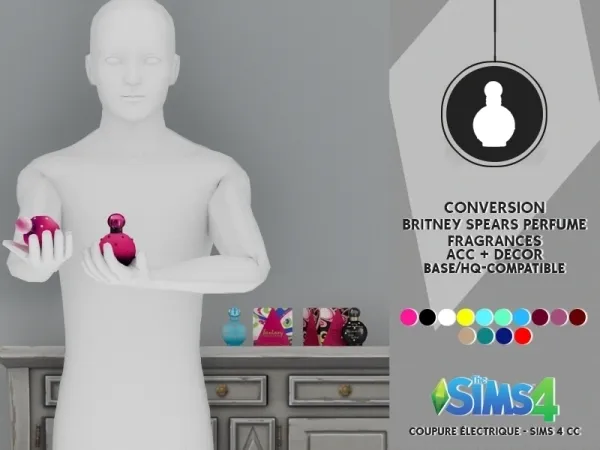 Alpha BRITNEY SPEARS FRAGRANCES ACC + DECOR by redheadsims - The Sims 4 custom content