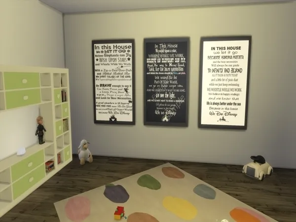 Alpha Disney and Pixa Pictures by alixdekostube - The Sims 4 Custom Content