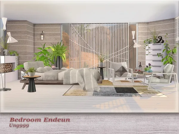 Alpha Bedroom Endeun by thesimsresource - The Sims 4 Custom Content