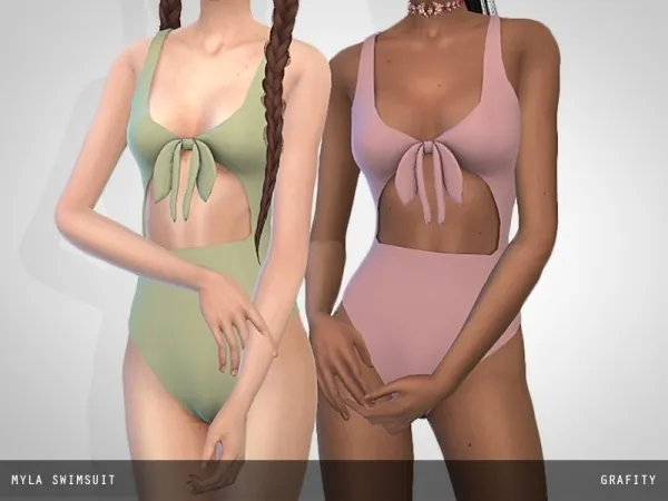 Maxis Match Myla Swimsuit - The Sims 4 Custom Content