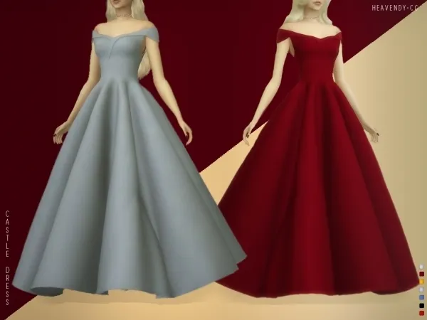 Maxis Match [Heavendy ] Castle Dress - The Sims 4 Custom Content