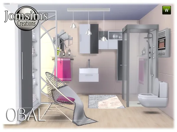 Alpha Obal bathroom by thesimsresource - The Sims 4 Custom Content