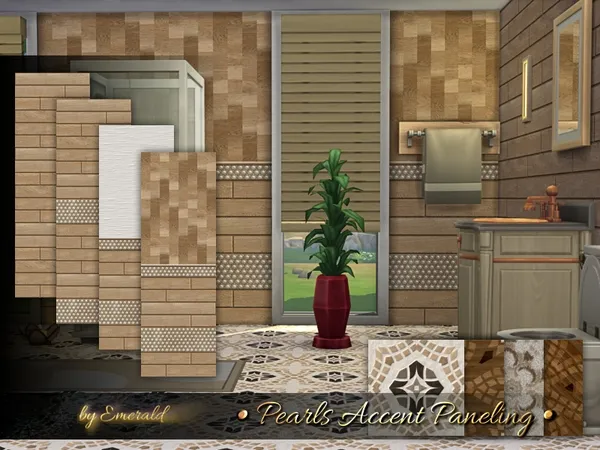 Alpha Pearls Accent Paneling - The Sims 4 Custom Content