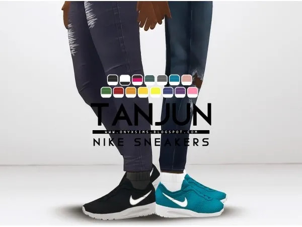 Alpha NIKE TANJUN SNEAKERS FOR KIDS by simsfinds - The Sims 4 Custom Content