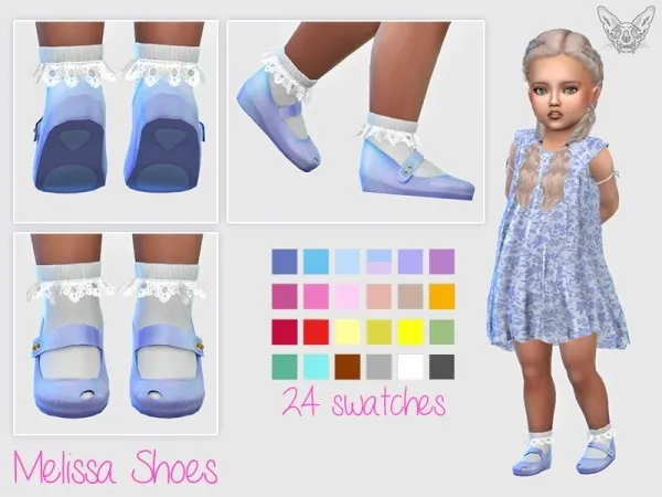 Alpha Melissa Shoes For Toddlers - The Sims 4 Custom Content