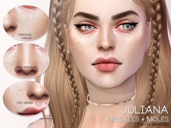 Alpha Juliana Freckles Moles N10 by thesimsresource - The Sims 4 Custom Content
