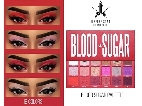 Mix JeffreeStar BLOOD SUGAR PALETTE - The Sims 4 Custom Content