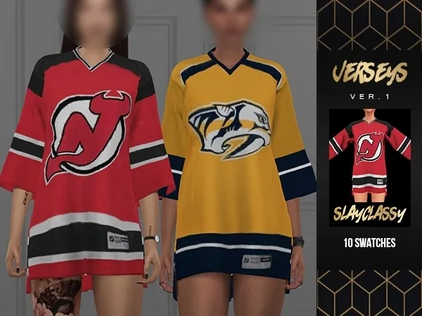 Alpha SlayClassy Jerseys V.1 by slayclassy - The Sims 4 custom content