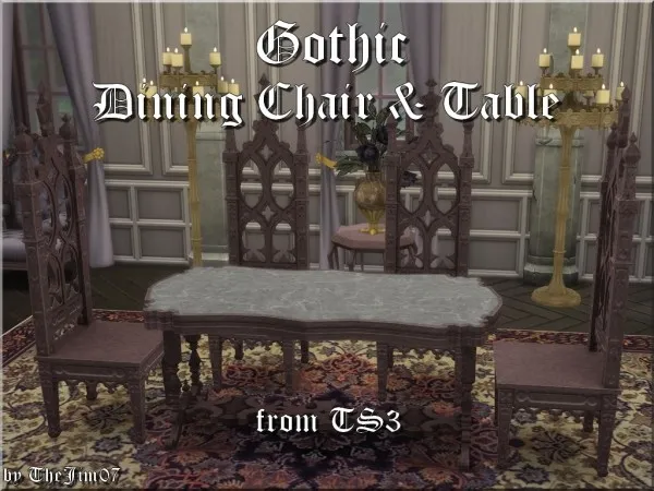 Gothic Dining Chair & Table from TS3