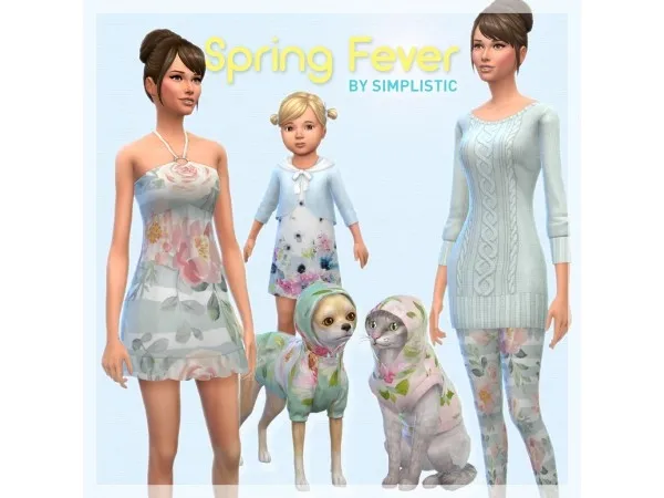 Maxis Match Spring Fever CAS Set by simsfinds - The Sims 4 Custom Content
