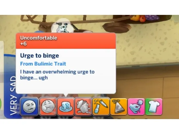Mix Bulimic Trait by simsfinds - The Sims 4 Custom Content