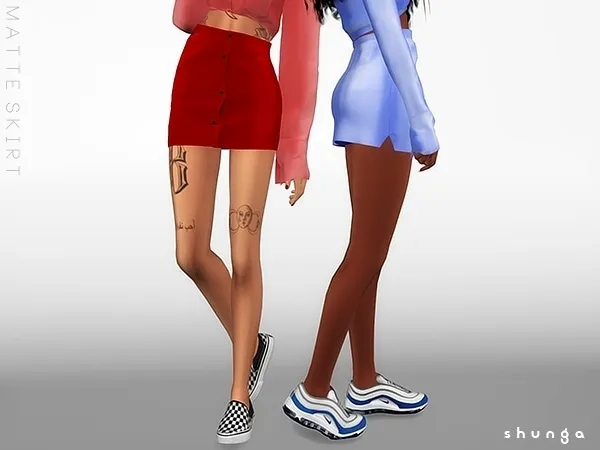 Alpha SHUNGA MATTE Skirt by shunga - The Sims 4 custom content