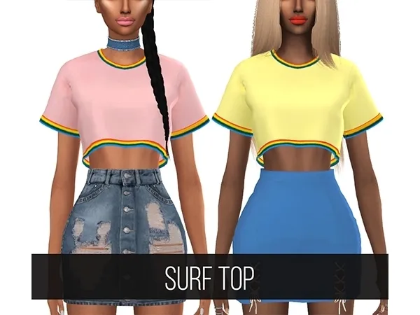 Alpha SURF TOP by fifthscreations - The Sims 4 Custom Content