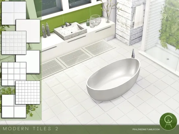 Alpha Modern Tiles 2 by thesimsresource - The Sims 4 Custom Content