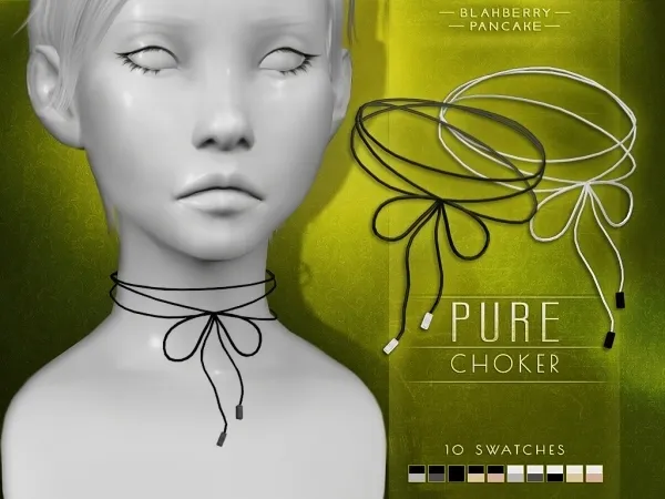 Alpha Pure Choker by blahberry-pancake - The Sims 4 Custom Content