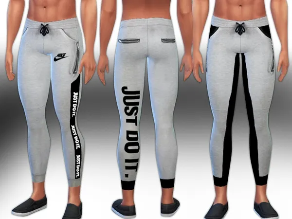 Alpha Nike Men Athletic Trousers by thesimsresource - The Sims 4 Custom Content