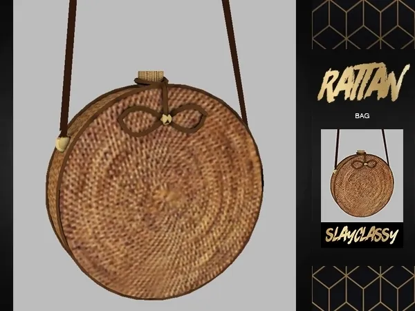 Alpha SlayClassy Rattan Bag by slayclassy - The Sims 4 Custom Content