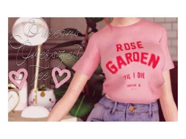 Puresims Oversized Tee by simsfinds - The Sims 3 Custom Content