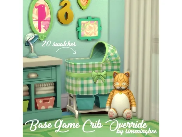 Maxis Match Base Game Crib Override by simsfinds - The Sims 4 Custom Content