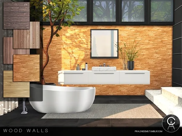 Alpha Wood Walls by thesimsresource - The Sims 4 Custom Content