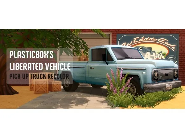Maxis Match PLASTICBOXS LIBERATED VEHICLE PICK UP TRUCK RECOLOR by cupidjuicecc - The Sims 4 Custom Content